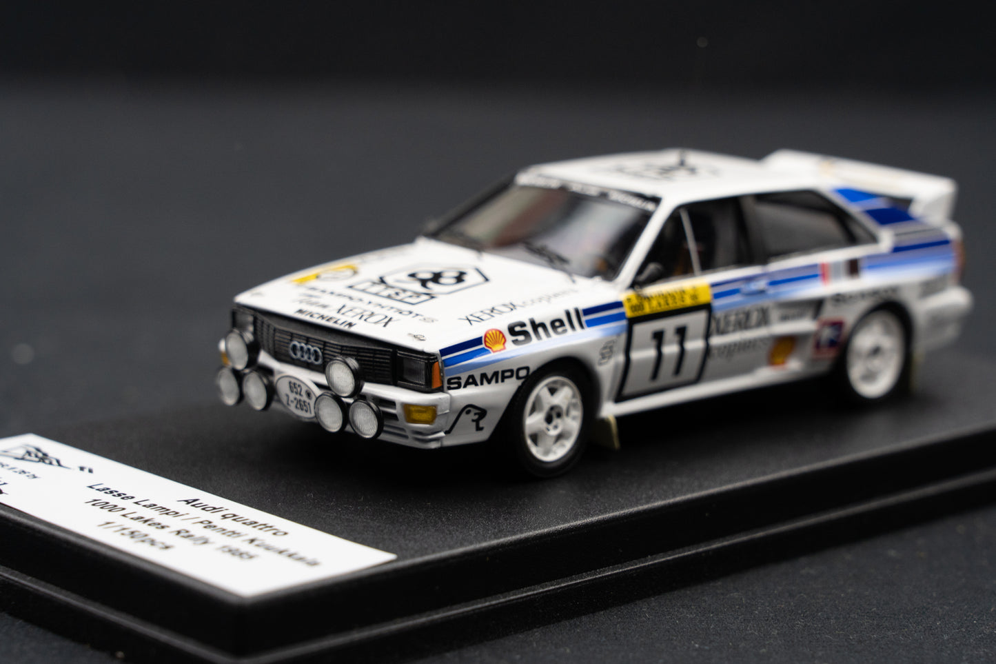 Audi Quattro lim. edition 1/150 Stk. #11 Lampi / Kuukkala 1000 Lakes / Finnland Rallye 1985