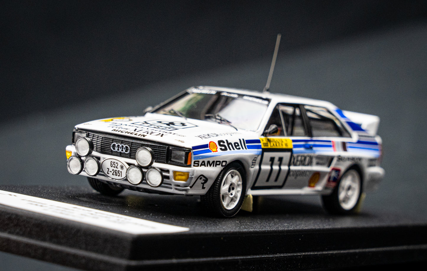 Audi Quattro lim. edition 1/150 Stk. #11 Lampi / Kuukkala 1000 Lakes / Finnland Rallye 1985