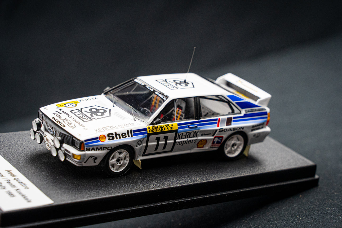 Audi Quattro lim. edition 1/150 Stk. #11 Lampi / Kuukkala 1000 Lakes / Finnland Rallye 1985