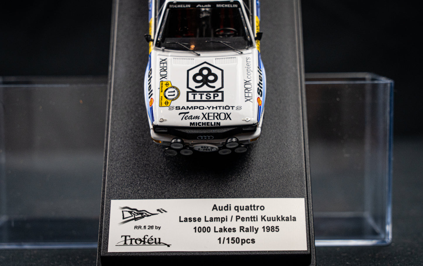 Audi Quattro lim. edition 1/150 Stk. #11 Lampi / Kuukkala 1000 Lakes / Finnland Rallye 1985