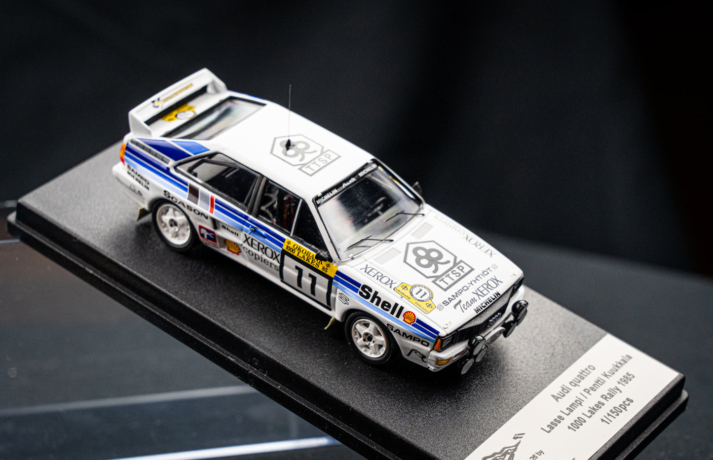 Audi Quattro lim. edition 1/150 Stk. #11 Lampi / Kuukkala 1000 Lakes / Finnland Rallye 1985