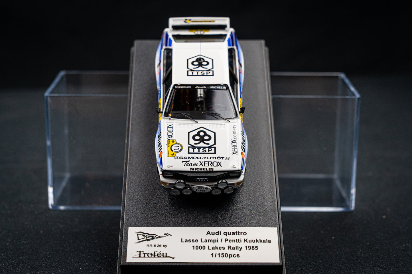 Audi Quattro lim. edition 1/150 Stk. #11 Lampi / Kuukkala 1000 Lakes / Finnland Rallye 1985