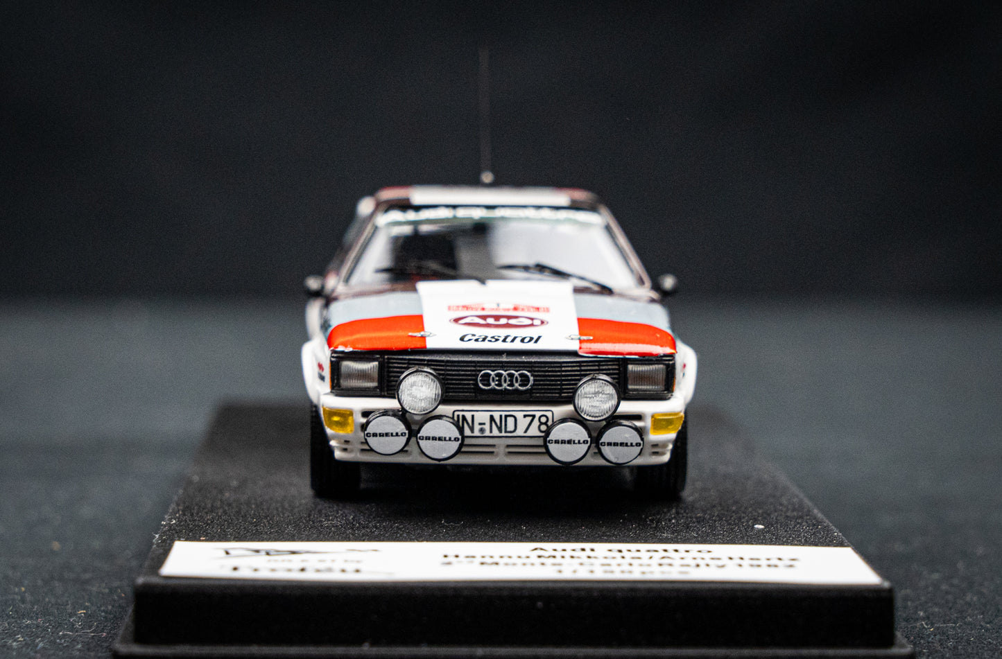 Audi Quattro lim. edition 1/150 Stk. #1 H. Mikkola / A. Hertz 2nd Rallye Monte Carlo 1982