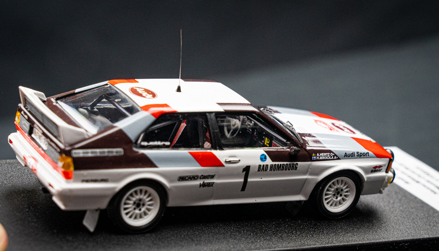Audi Quattro lim. edition 1/150 Stk. #1 H. Mikkola / A. Hertz 2nd Rallye Monte Carlo 1982