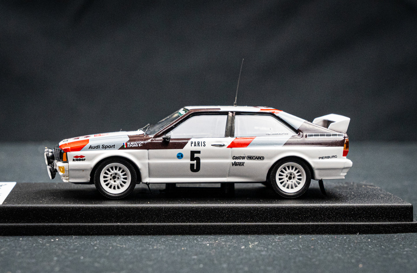 Audi Quattro lim. edition 1/150 Stk. #5 M. Mouton / F. Pons Rallye Monte Carlo 1982