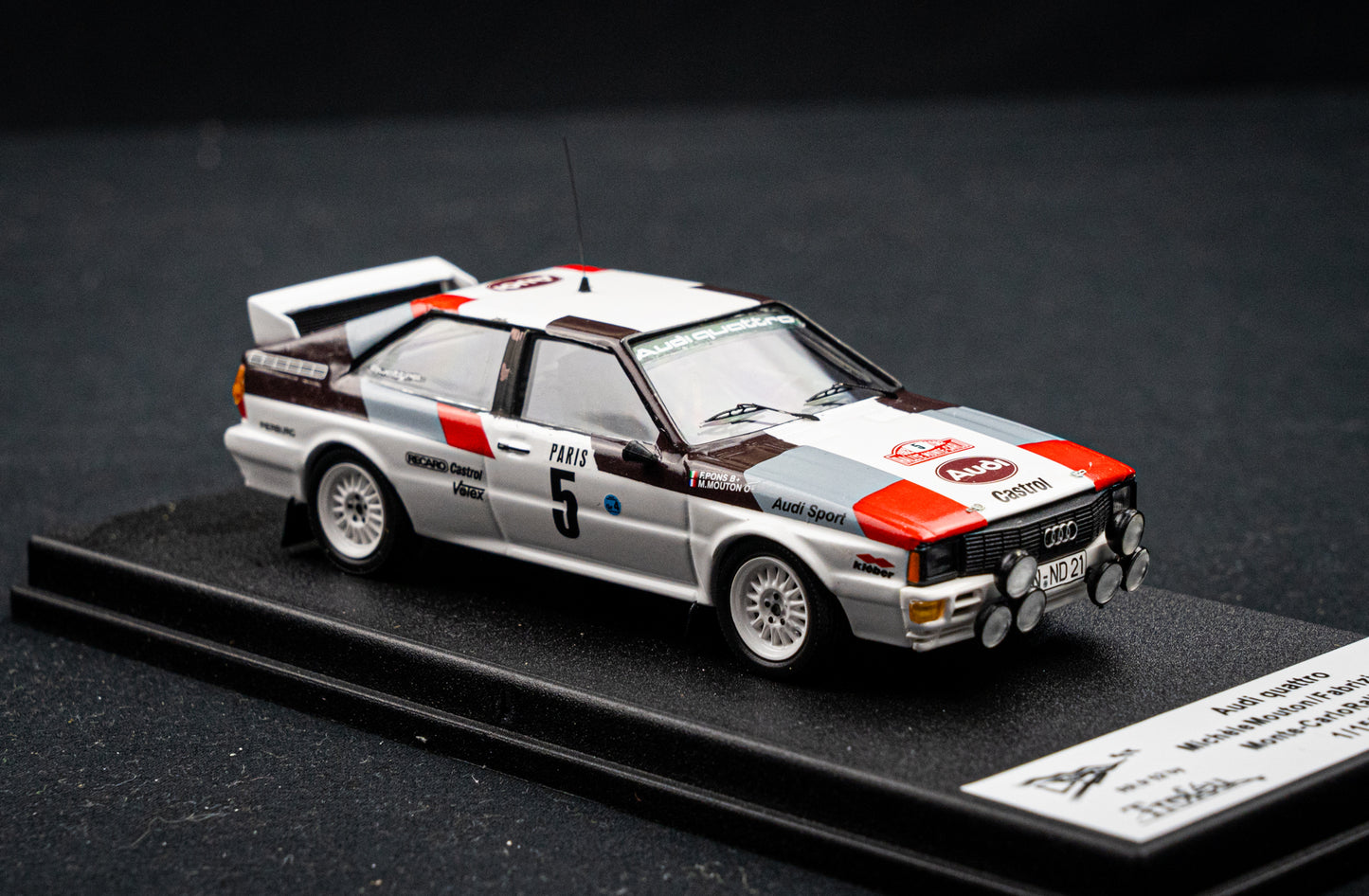 Audi Quattro lim. edition 1/150 Stk. #5 M. Mouton / F. Pons Rallye Monte Carlo 1982