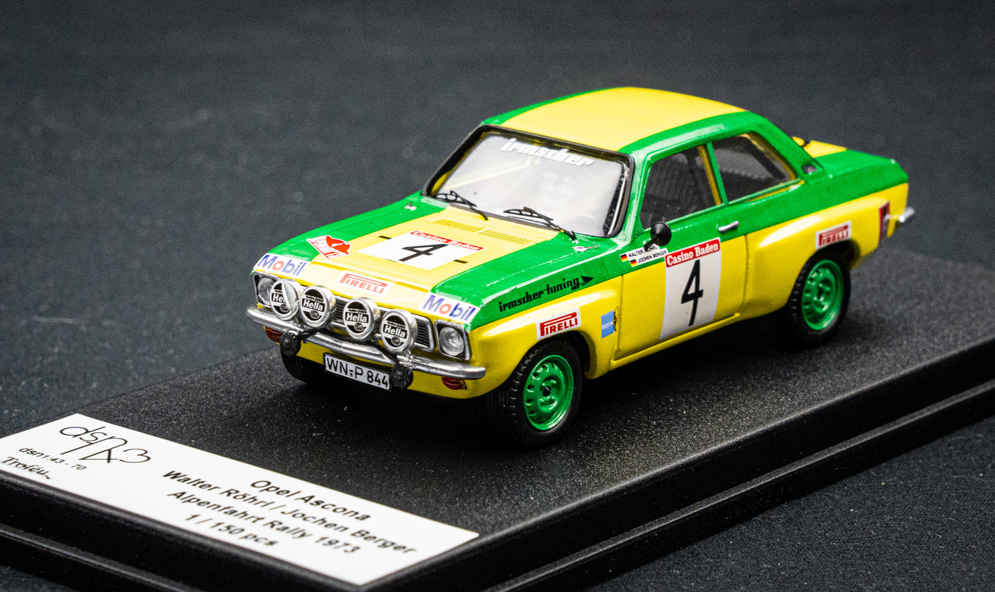 Opel Ascona DSN lim. edition 1/150 Stk. #4 W. Röhrl / J. Berger Alpenfahrt 1973