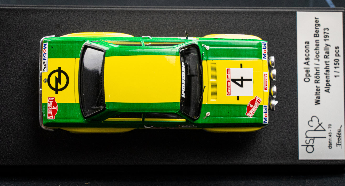 Opel Ascona DSN lim. edition 1/150 Stk. #4 W. Röhrl / J. Berger Alpenfahrt 1973