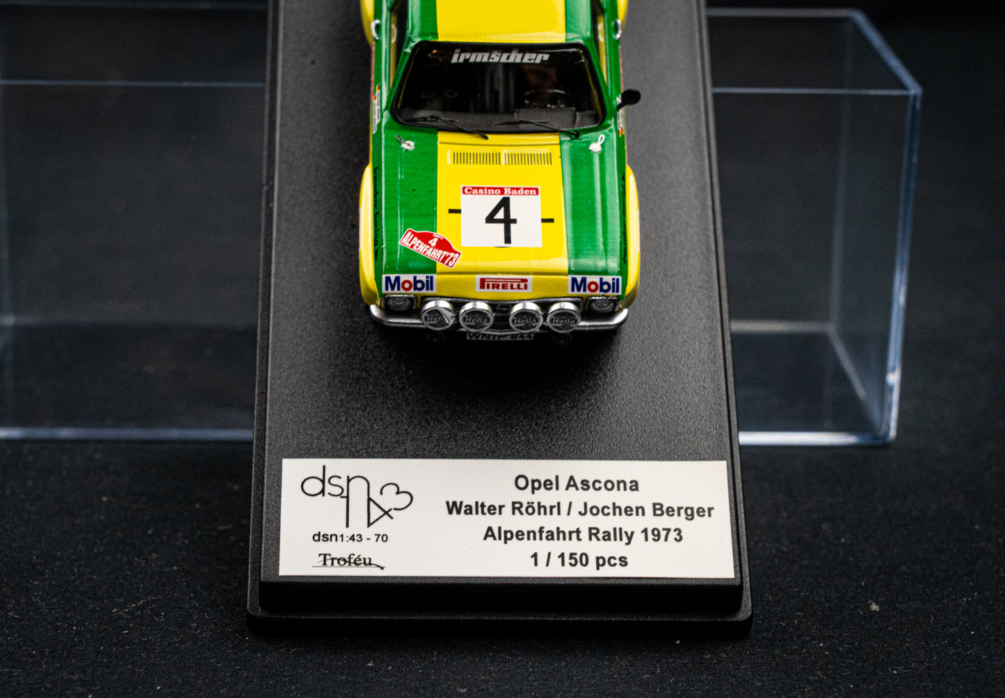 Opel Ascona DSN lim. edition 1/150 Stk. #4 W. Röhrl / J. Berger Alpenfahrt 1973