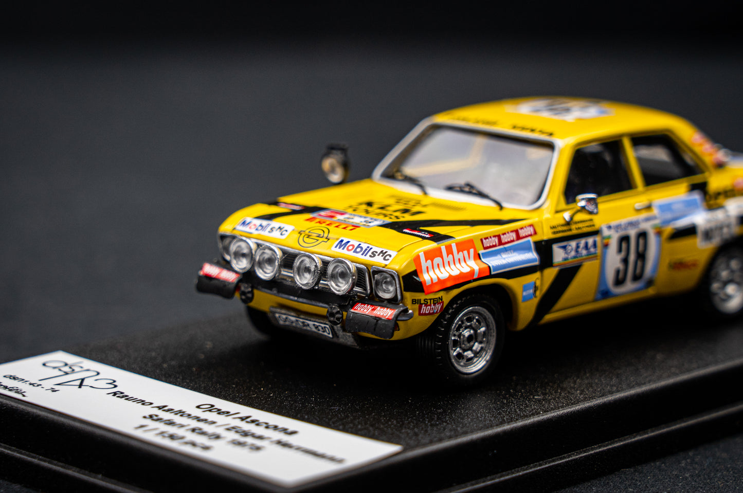 Opel Ascona lim. edition 1/150 Stk. #38 R. Altonen / E. Hermann Safari Rallye 1975 DSN
