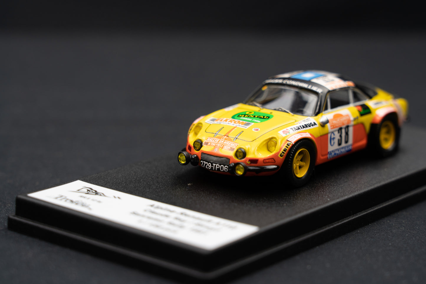 Renault Alpine A110 lim. 1/150 Stk. #38 C. Rey / Struyf San Remo Rallye 1981 Trofeu 1:43