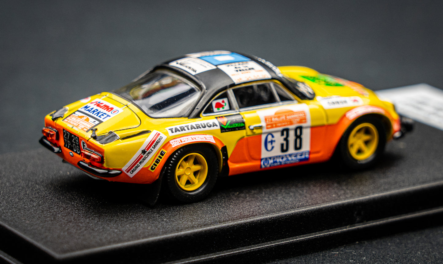 Renault Alpine A110 lim. 1/150 Stk. #38 C. Rey / Struyf San Remo Rallye 1981 Trofeu 1:43