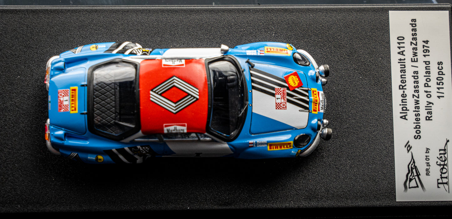 Renault Alpine A110 lim. 1/150 Stk. #1 S. Zasada / E. Zasada Rallye of Poland 1974 Trofeu 1:43