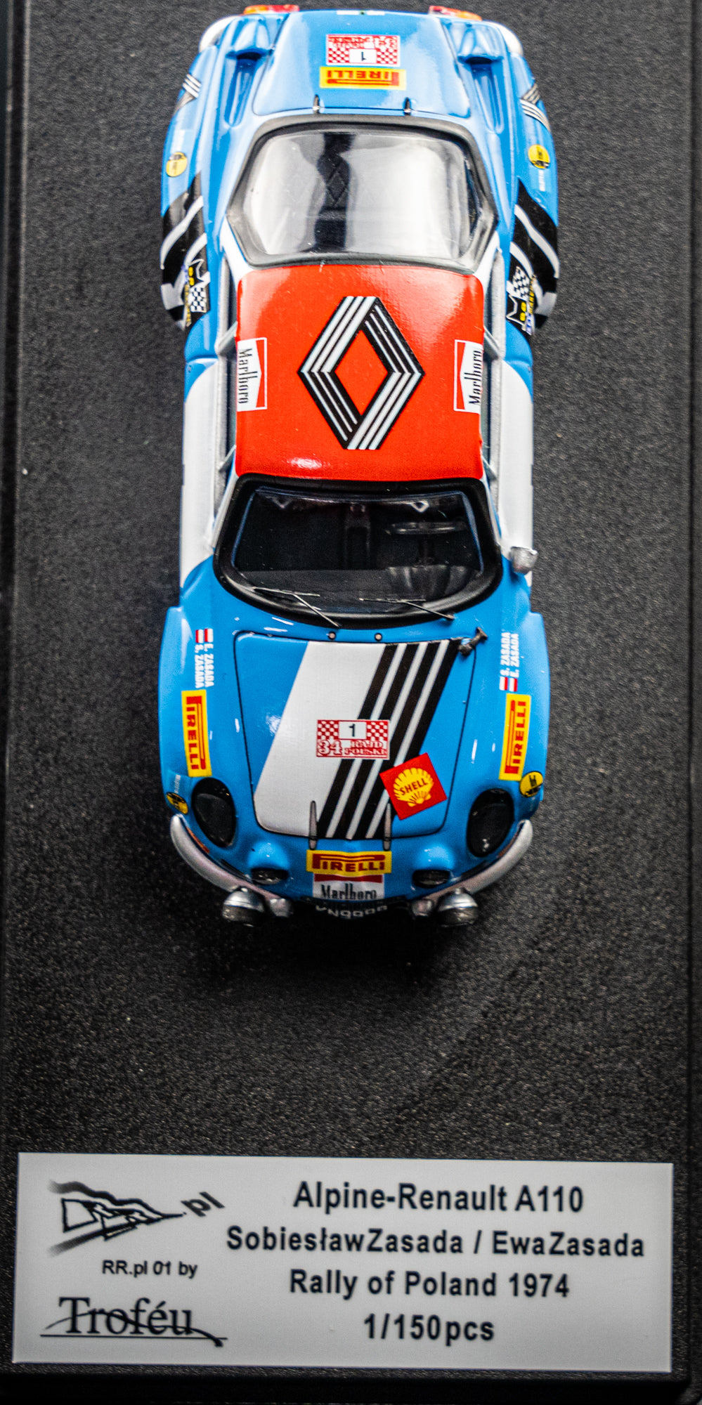 Renault Alpine A110 lim. 1/150 Stk. #1 S. Zasada / E. Zasada Rallye of Poland 1974 Trofeu 1:43