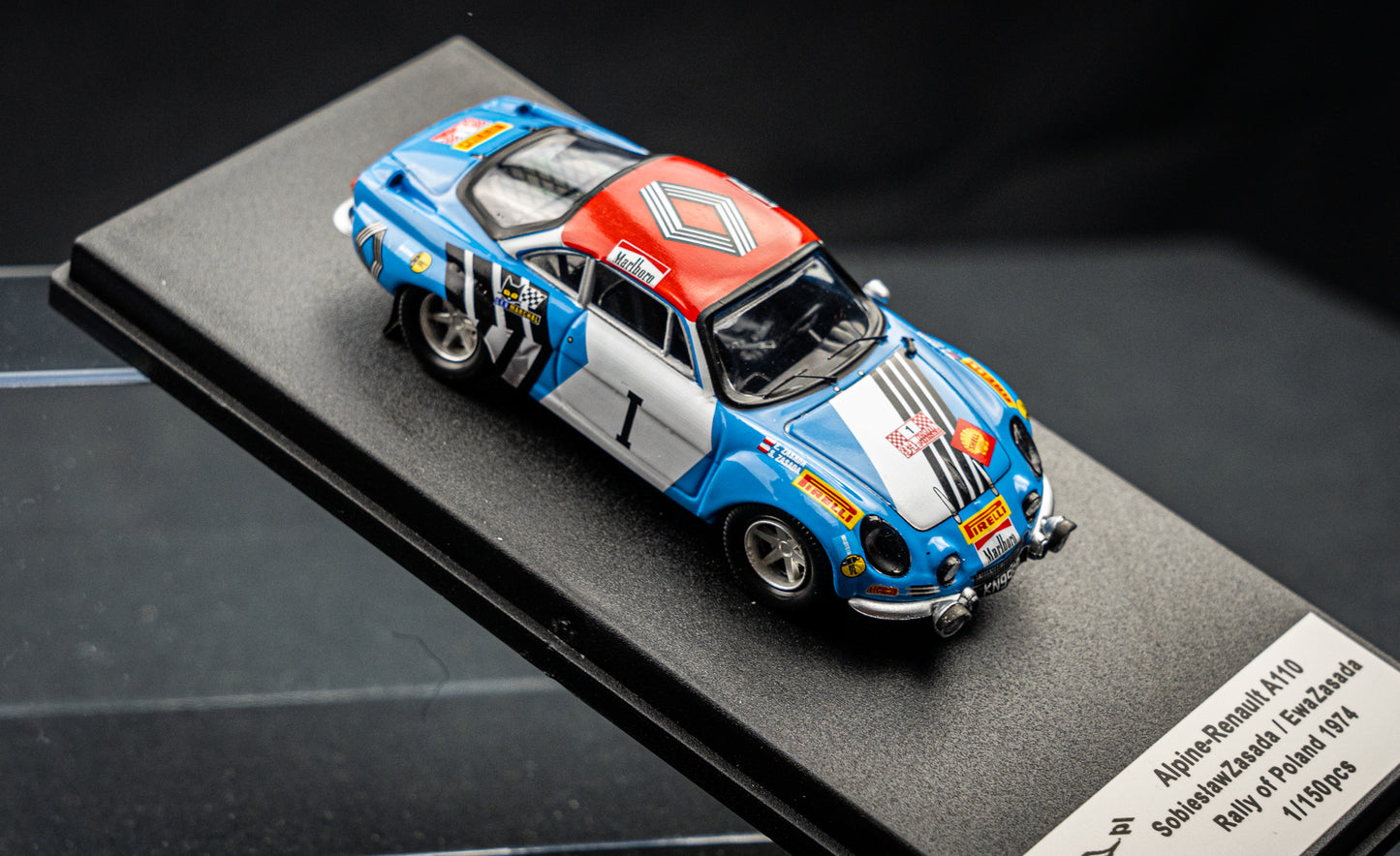 Renault Alpine A110 lim. 1/150 Stk. #1 S. Zasada / E. Zasada Rallye of Poland 1974 Trofeu 1:43