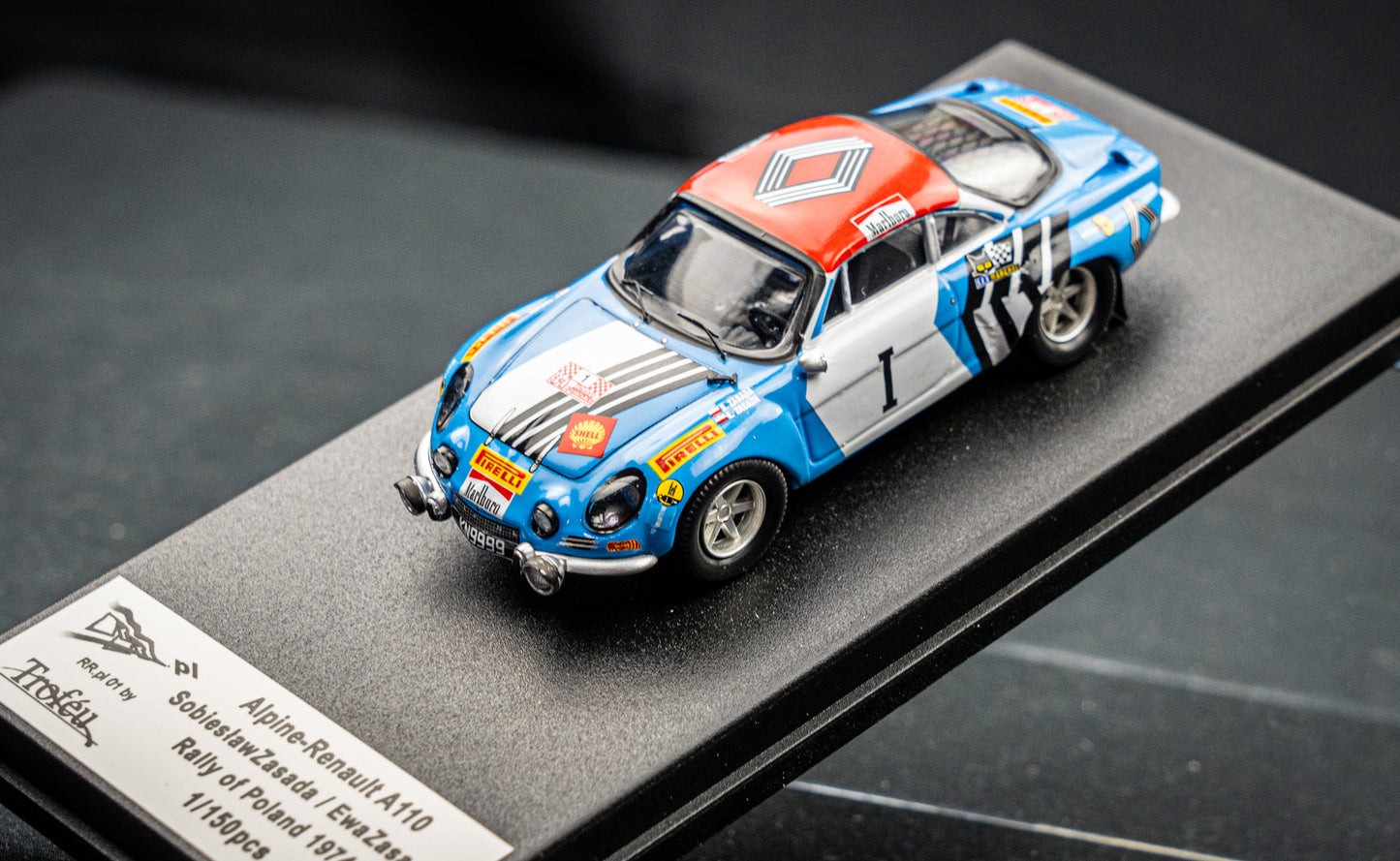 Renault Alpine A110 lim. 1/150 Stk. #1 S. Zasada / E. Zasada Rallye of Poland 1974 Trofeu 1:43
