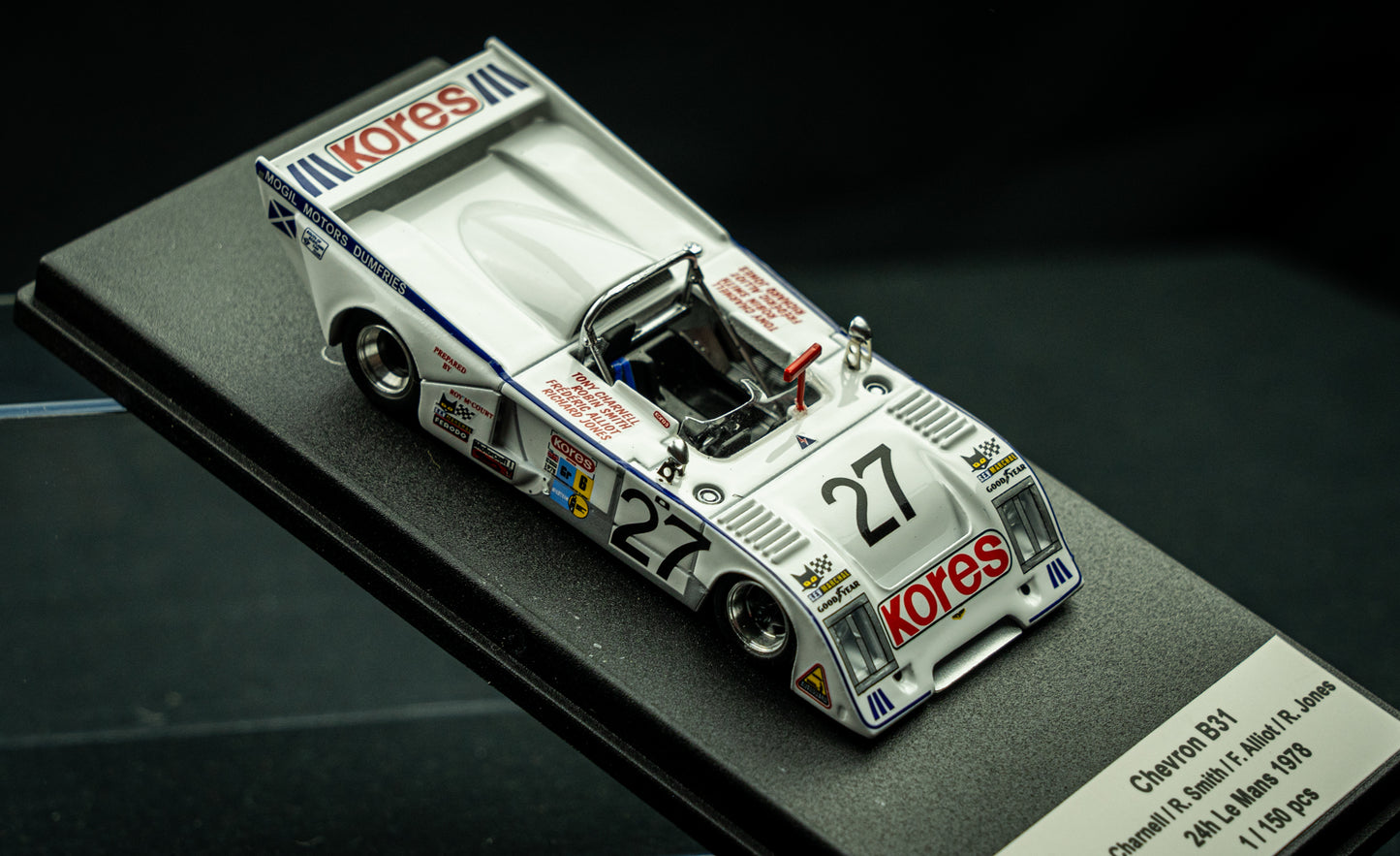 Chevron B31 lim. 1/150 Stk. #27 Charnell/Smith/Alliot/Jones 24h LeMans 1978 DSN Trofeu 1:43