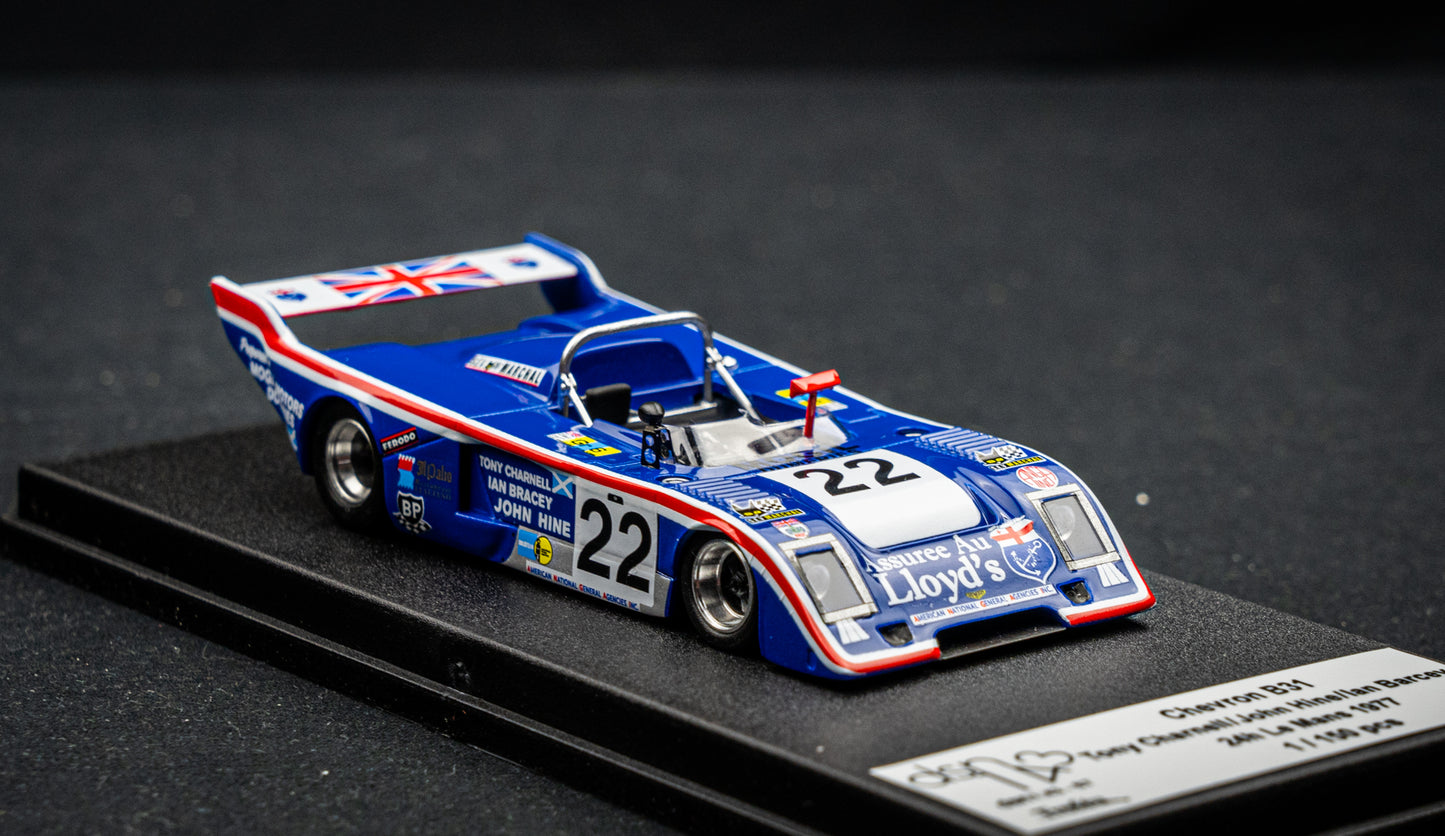 Chevron B31 lim. 1/150 Stk. #22 Charnell / Hine / Barcey 24h LeMans 1977 DSN Trofeu 1:43
