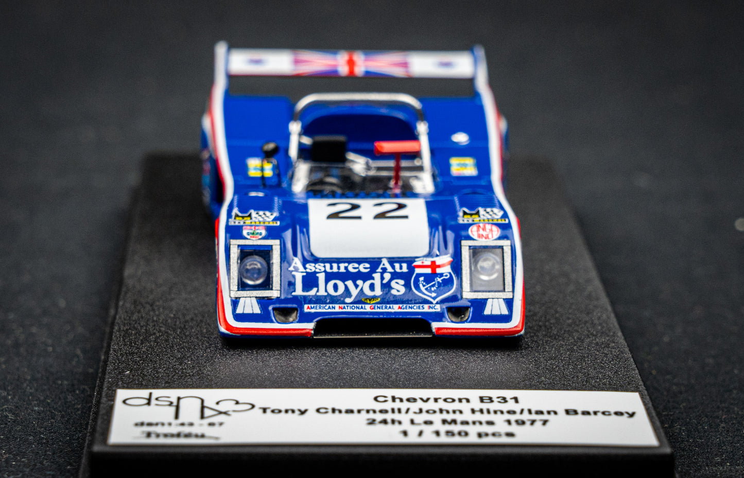 Chevron B31 lim. 1/150 Stk. #22 Charnell / Hine / Barcey 24h LeMans 1977 DSN Trofeu 1:43