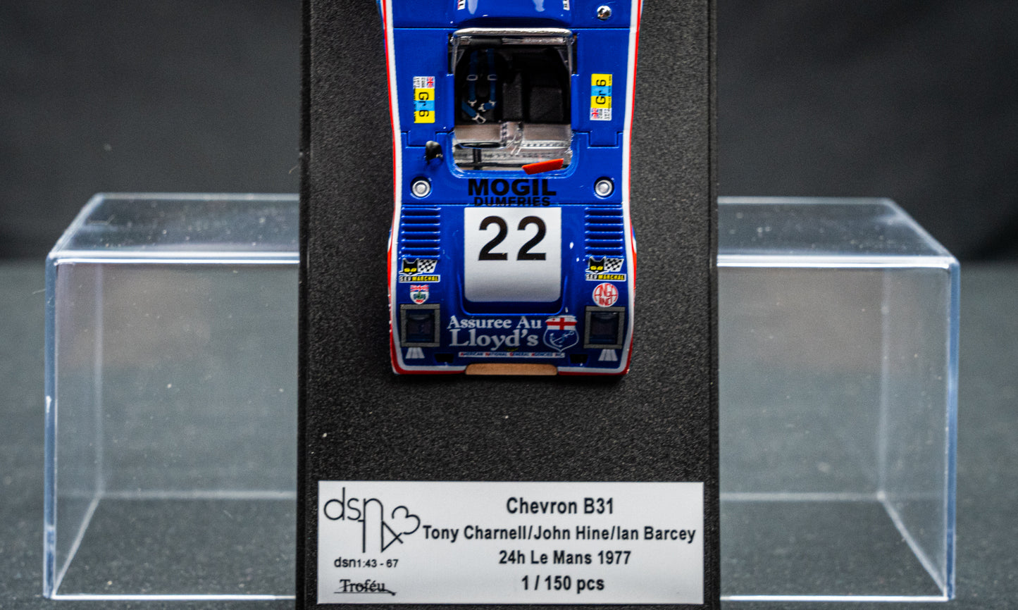 Chevron B31 lim. 1/150 Stk. #22 Charnell / Hine / Barcey 24h LeMans 1977 DSN Trofeu 1:43