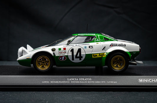 Lancia Stratos lim. edition 504 pcs. #14 Munari / Mannucci Winner Rallye Monte Carlo 1975 1:18