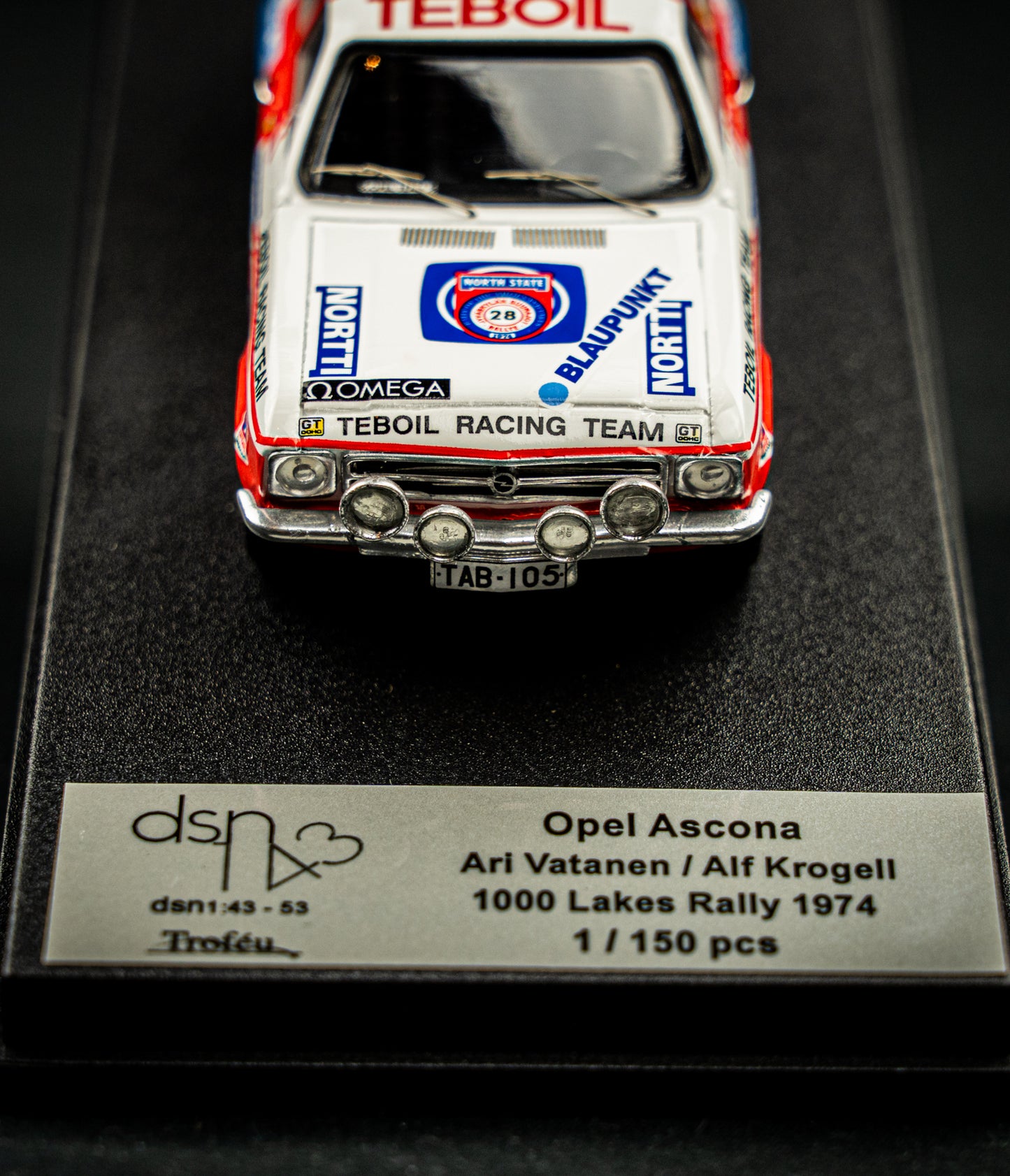Opel Ascona - Lim. Edition 1 / 150 #28 Ari Vatanen / Alf Krogell - 1000 Lakes Rallye 1974