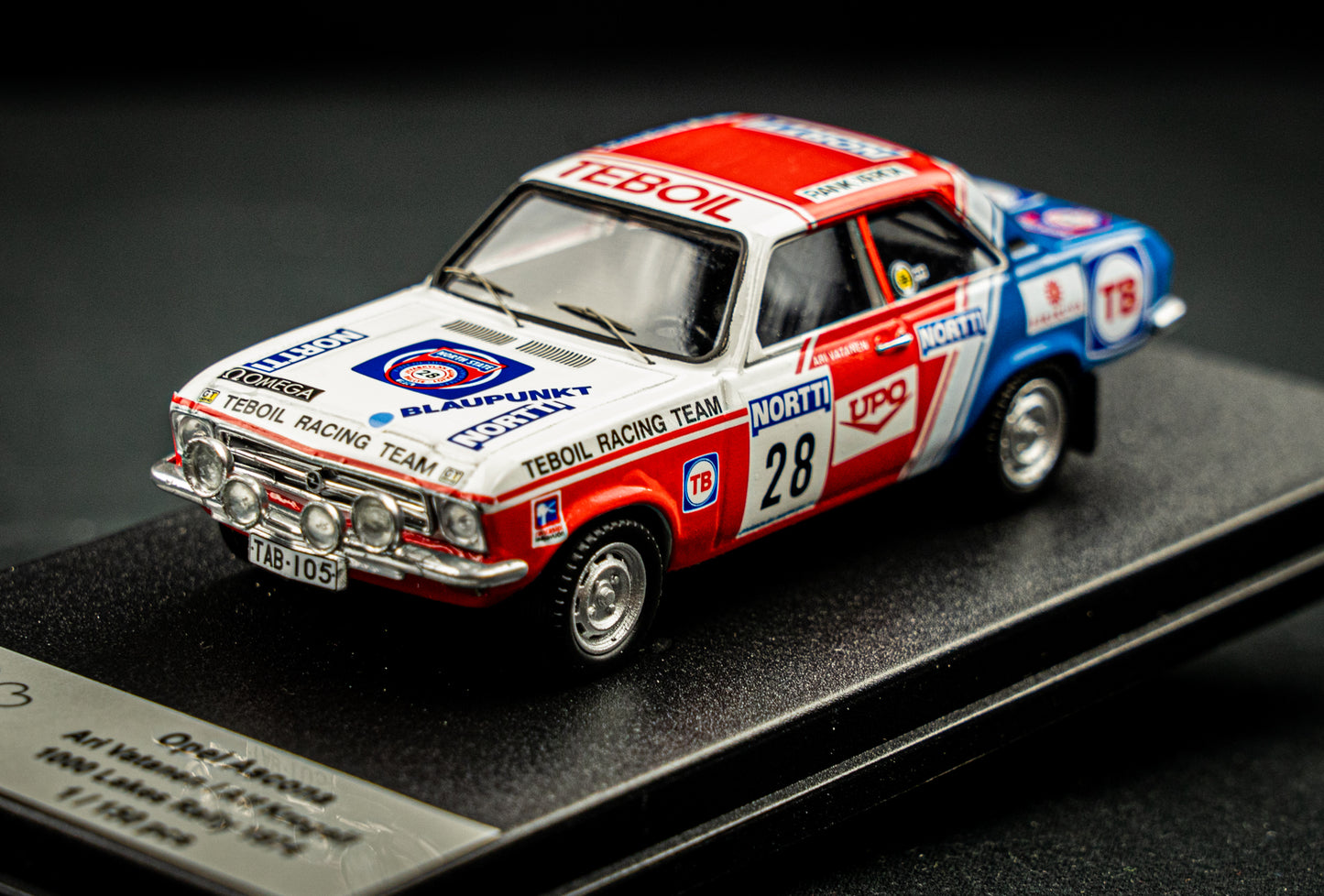 Opel Ascona - Lim. Edition 1 / 150 #28 Ari Vatanen / Alf Krogell - 1000 Lakes Rallye 1974