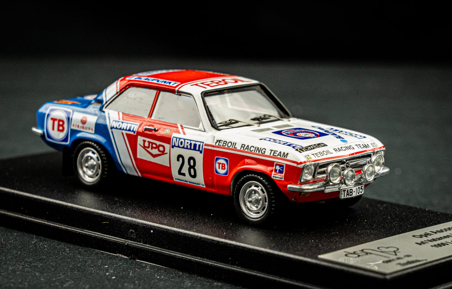 Opel Ascona - Lim. Edition 1 / 150 #28 Ari Vatanen / Alf Krogell - 1000 Lakes Rallye 1974