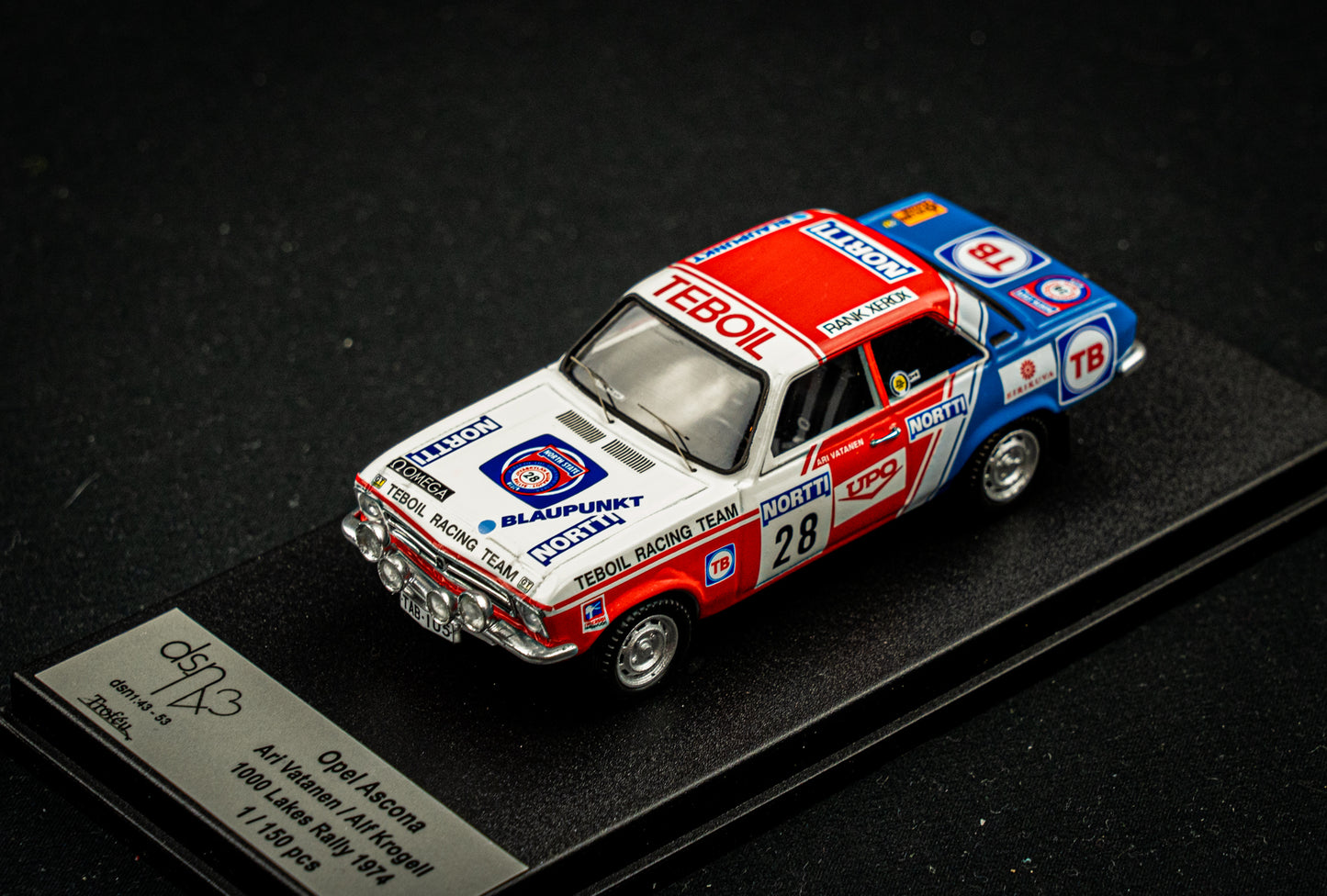 Opel Ascona - Lim. Edition 1 / 150 #28 Ari Vatanen / Alf Krogell - 1000 Lakes Rallye 1974