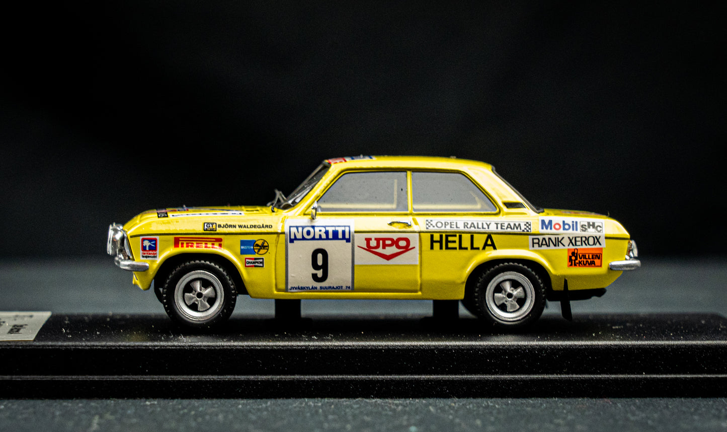 Opel Ascona A - Lim. Edition 1 / 150 #9 B. Waldegaard / A. Hertz - 10th 1000 Lakes Rallye 1974