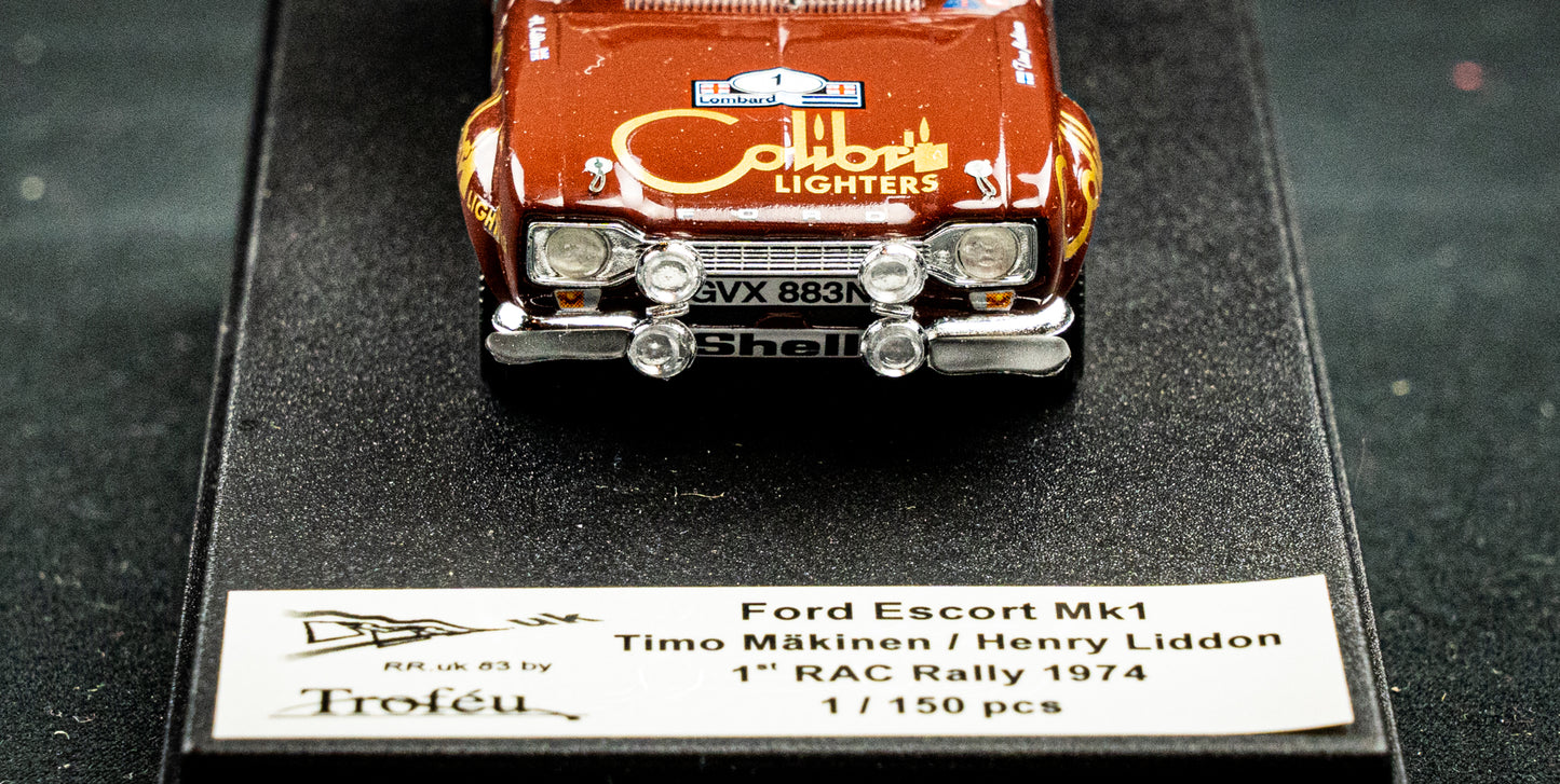 Ford Escort Mk1 #1 T. Mäkinen / H. Liddon RAC Rallye 1974 lim. Edition 1 / 150 Stk. 1:43