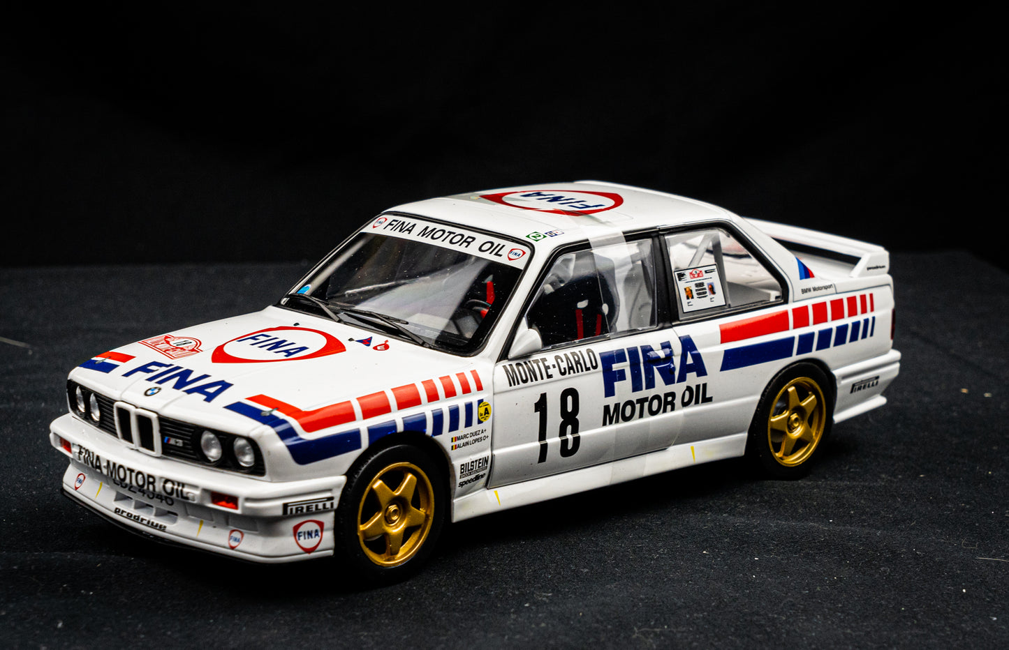 BMW M3 E30 #18 Mark Duez / Alain Lopes - Rallye Monte Carlo 1989 - Solido 1:18