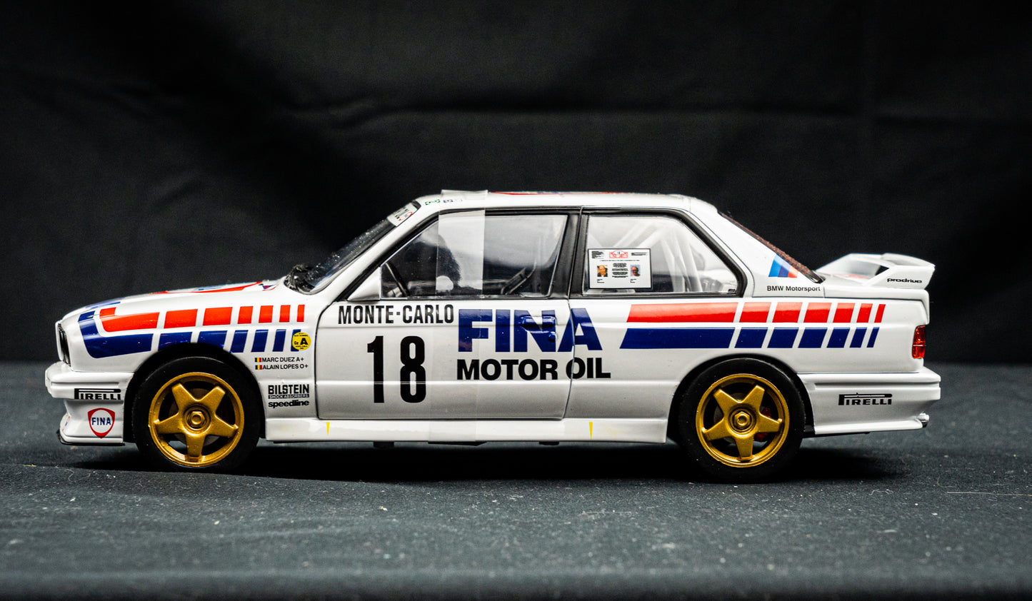 BMW M3 E30 #18 Mark Duez / Alain Lopes - Rallye Monte Carlo 1989 - Solido 1:18