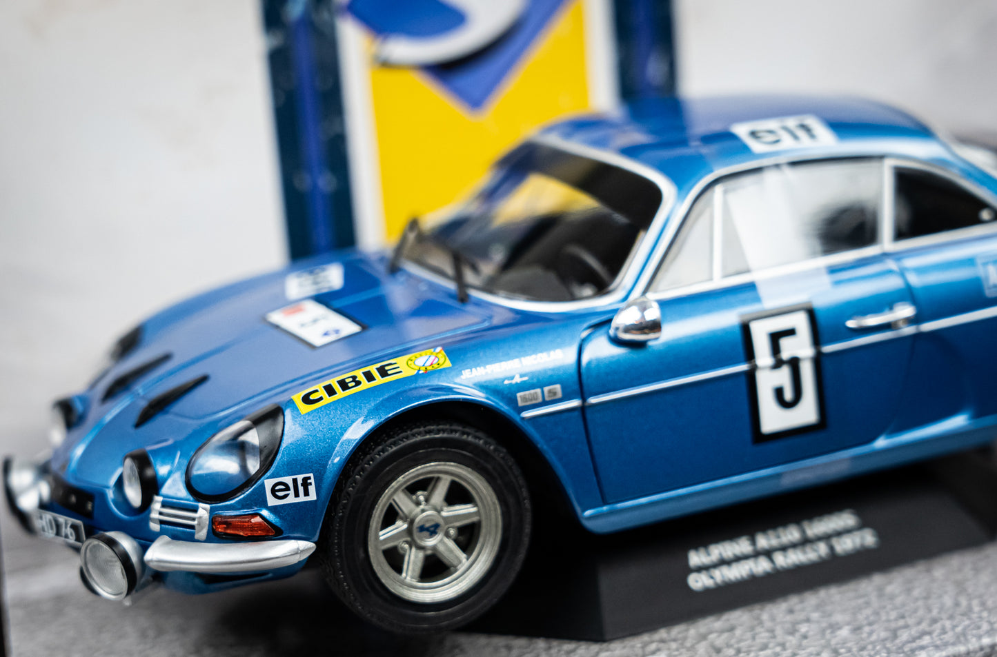 Renault Alpine A110 1600S, Jean Pierre Nicholas, Olympia Rallye 1972 Solido 1:18
