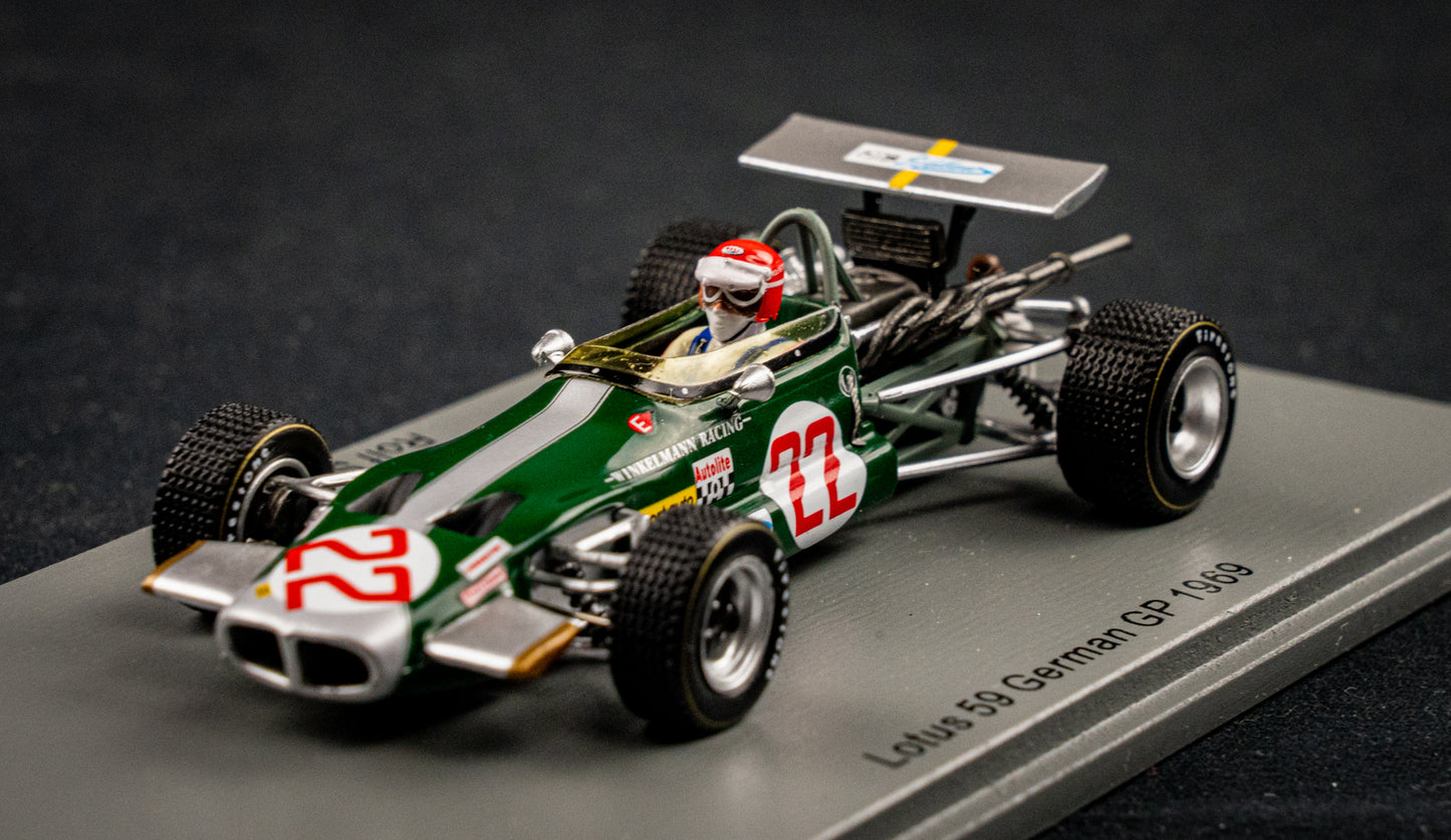 Lotus 59 #22 Rolf Stommelen Formel 1 Grand Prix Deutschland 1969 Spark 1:43