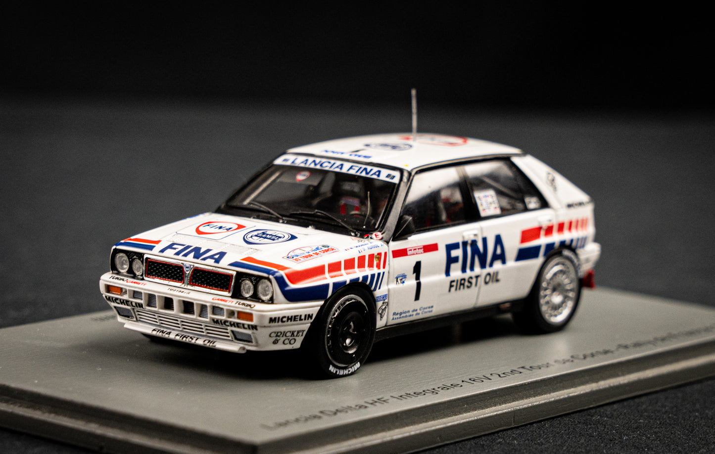 Lancia Delta HF Integrale 16V #1 2nd Tour de Corse Didier Auriol / Bernard Ocelli Spark 1:43