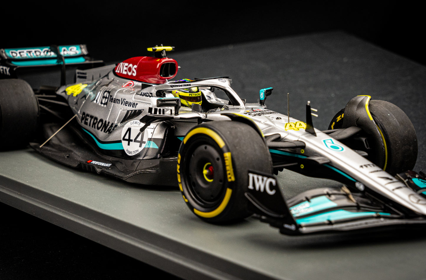 Lewis Hamilton #44 Mercedes AMG W13E performance Belgian GP 2022, Spark 1:18