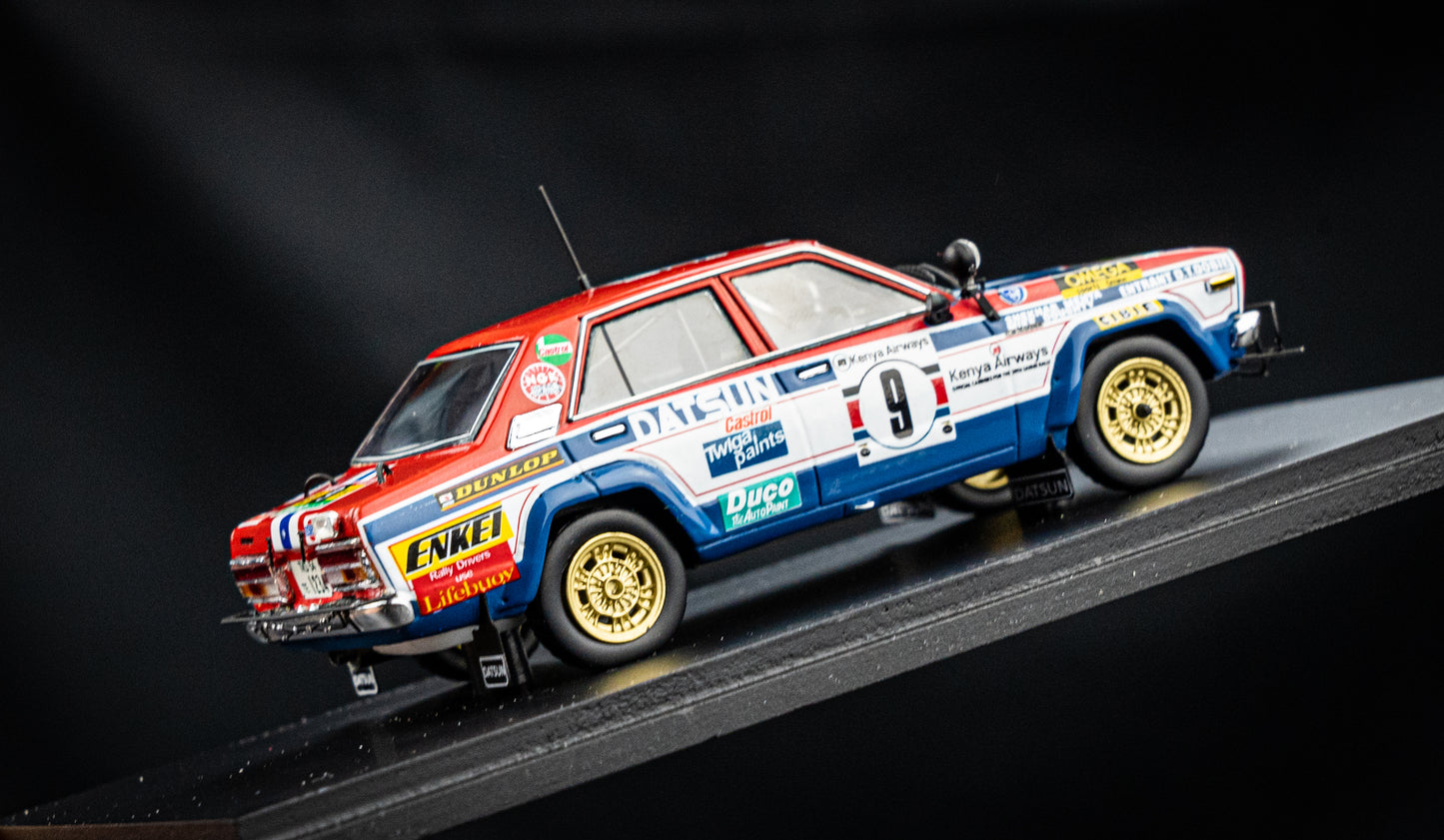 Datsun Violet 160J GT #9 S. Mehta / M. Doughty - Sieger Safari Rallye 1979 - Spark 1:43