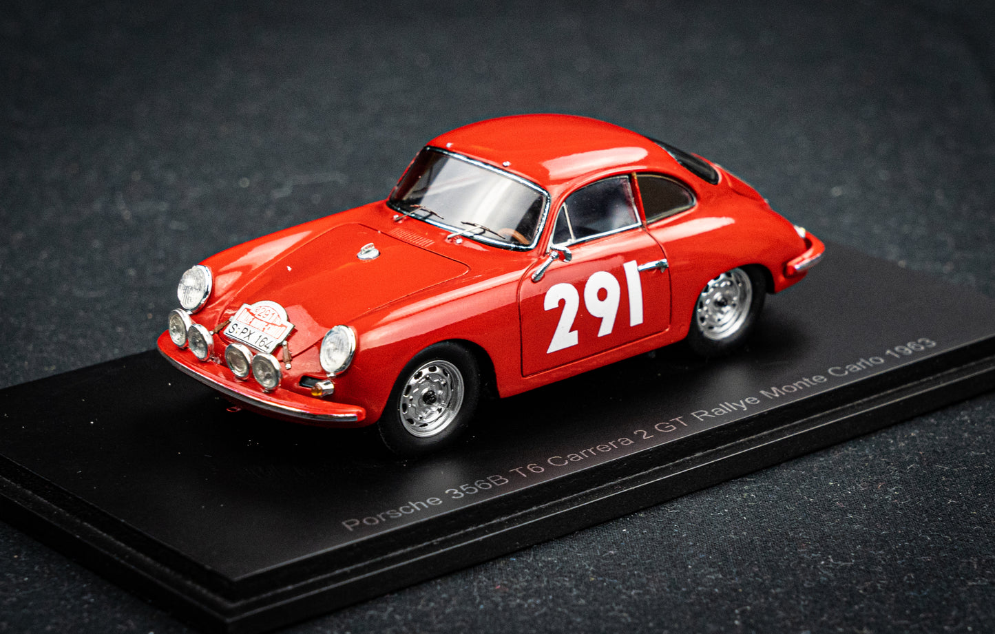 Porsche 356B T6 Carrera 2 GT #291 Walter / Stock - Rallye Monte Carlo 1963 - Spark 1:43