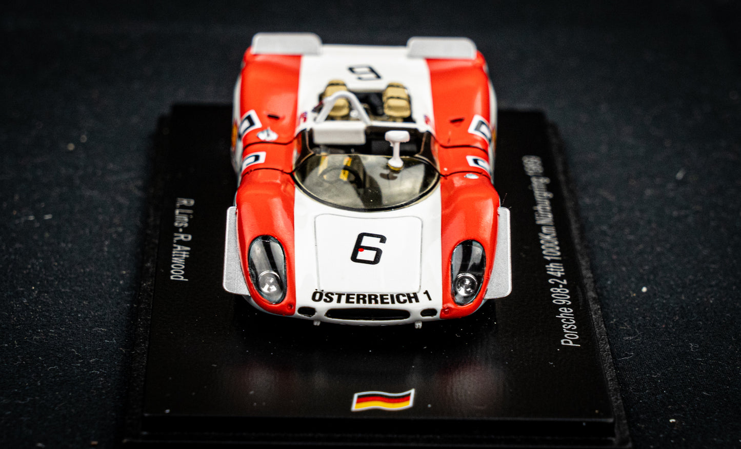 Porsche 908-2 no.6 lim. 500 Stk. R. Lins / R. Attwood - 4th 1000km Nürburgring 1969 - Spark 1:43