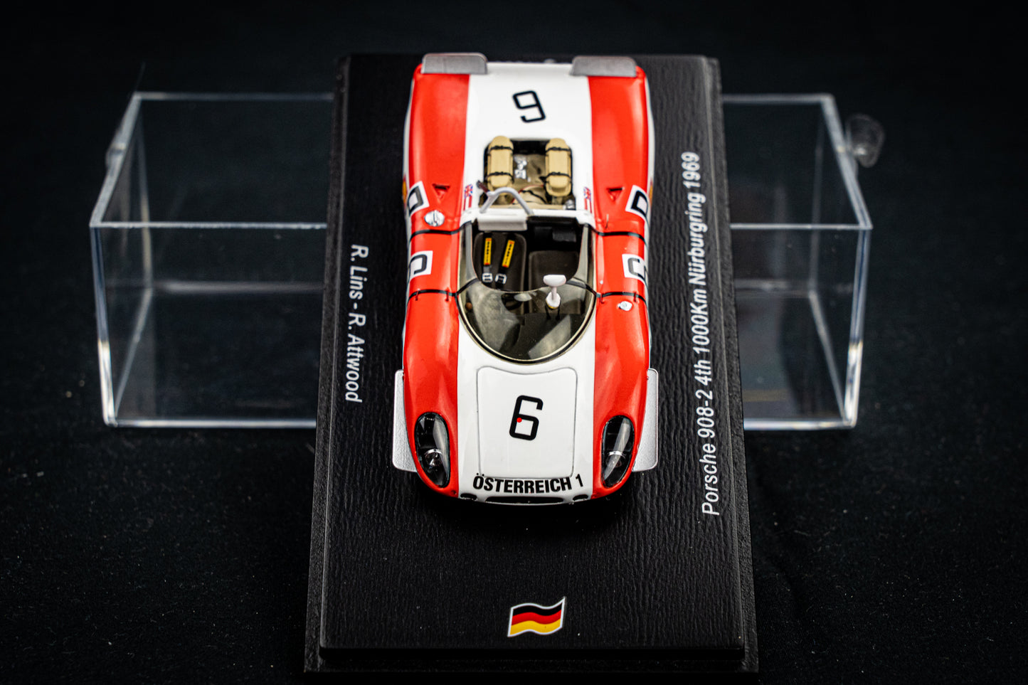 Porsche 908-2 no.6 lim. 500 Stk. R. Lins / R. Attwood - 4th 1000km Nürburgring 1969 - Spark 1:43