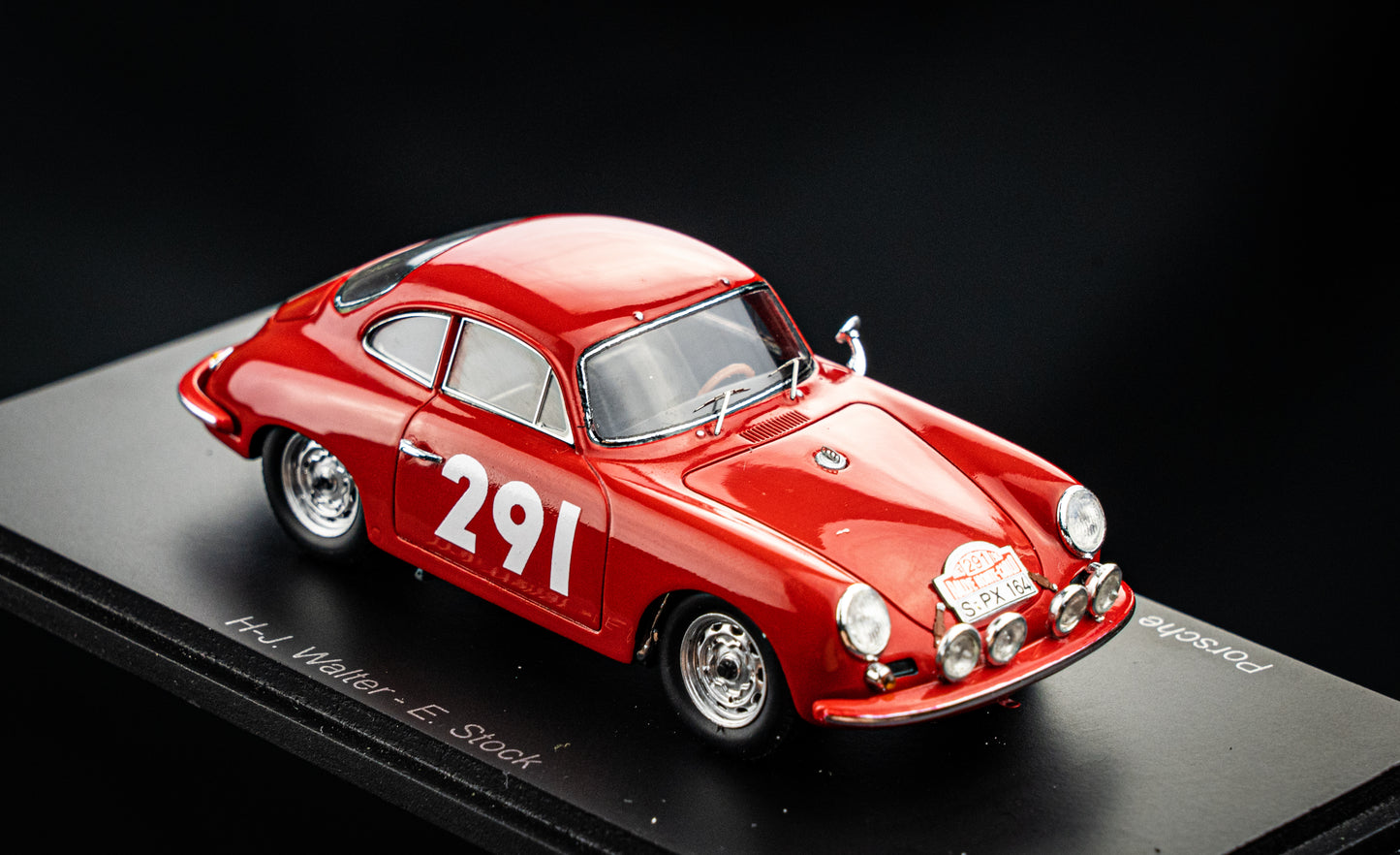 Porsche 356B T6 Carrera 2 GT #291 Walter / Stock - Rallye Monte Carlo 1963 - Spark 1:43