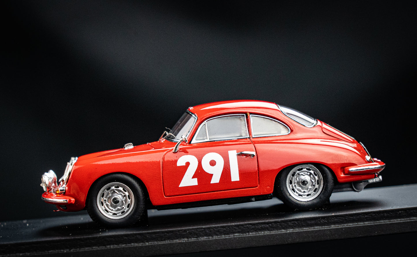 Porsche 356B T6 Carrera 2 GT #291 Walter / Stock - Rallye Monte Carlo 1963 - Spark 1:43