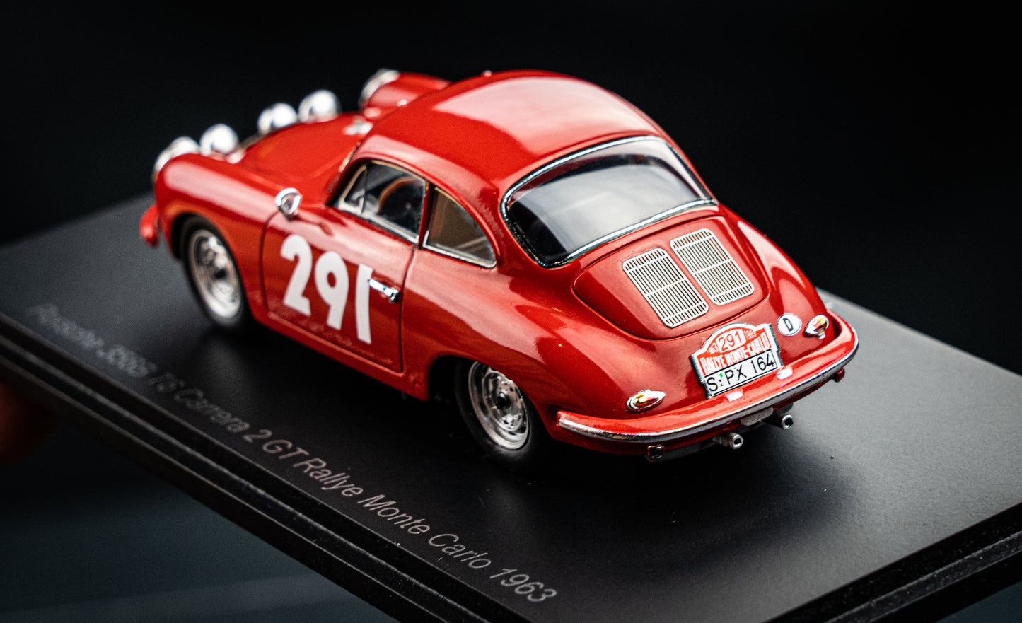 Porsche 356B T6 Carrera 2 GT #291 Walter / Stock - Rallye Monte Carlo 1963 - Spark 1:43