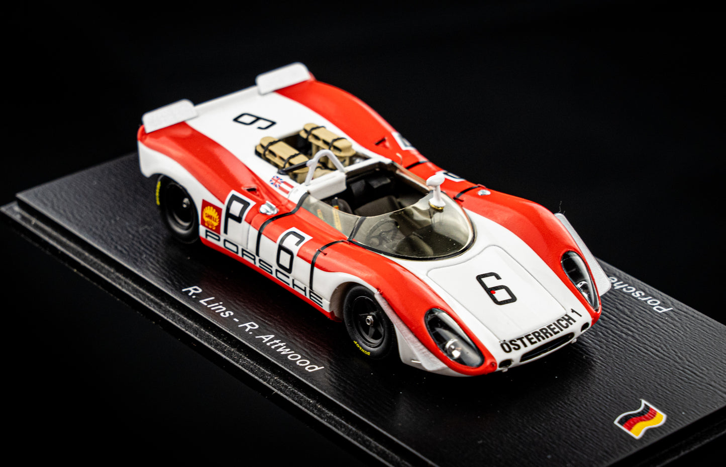 Porsche 908-2 no.6 lim. 500 Stk. R. Lins / R. Attwood - 4th 1000km Nürburgring 1969 - Spark 1:43