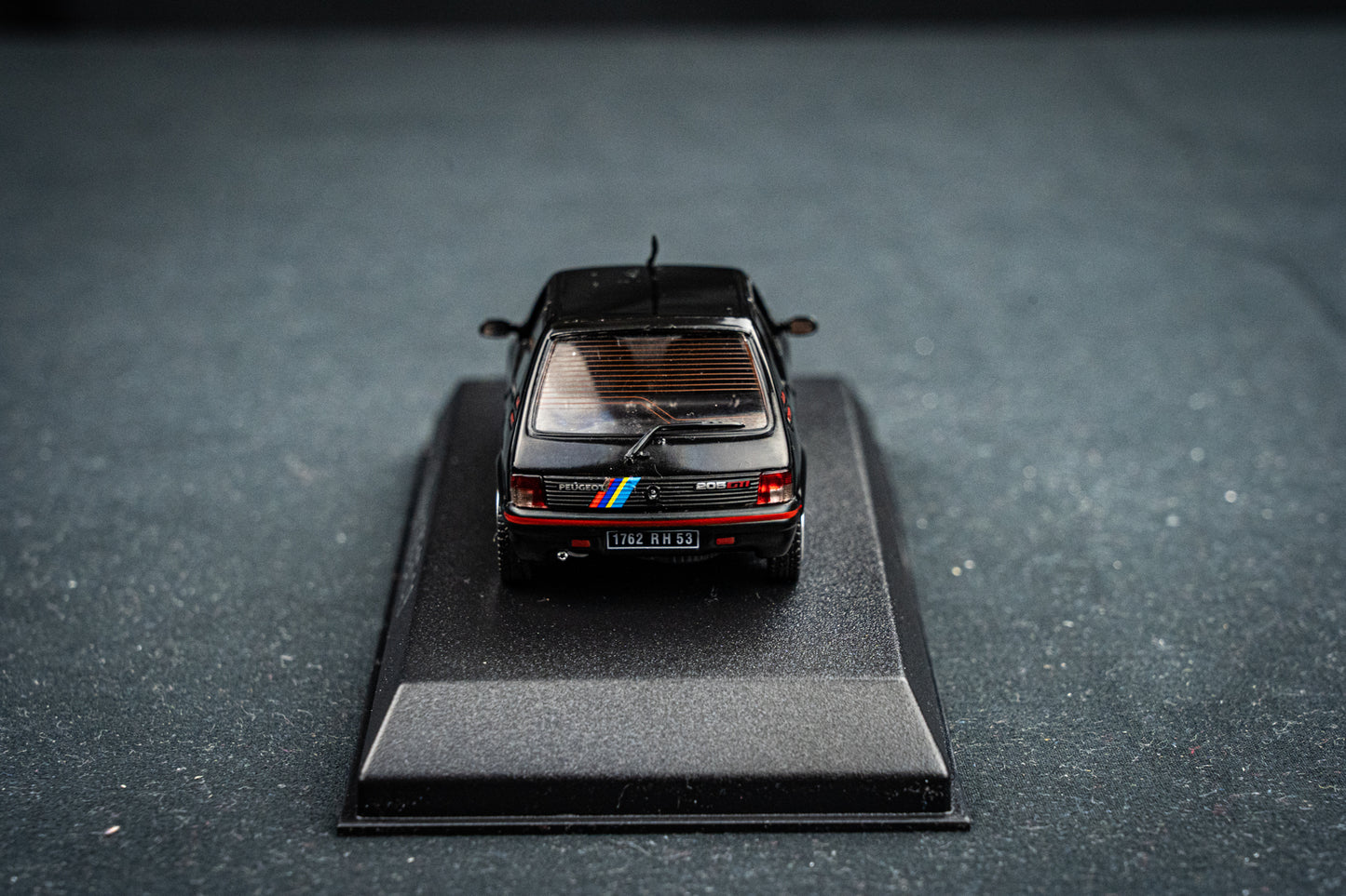 Peugeot 205 GTI 1.9 BJ 1992 black with PTS Deko  Norev 1:43