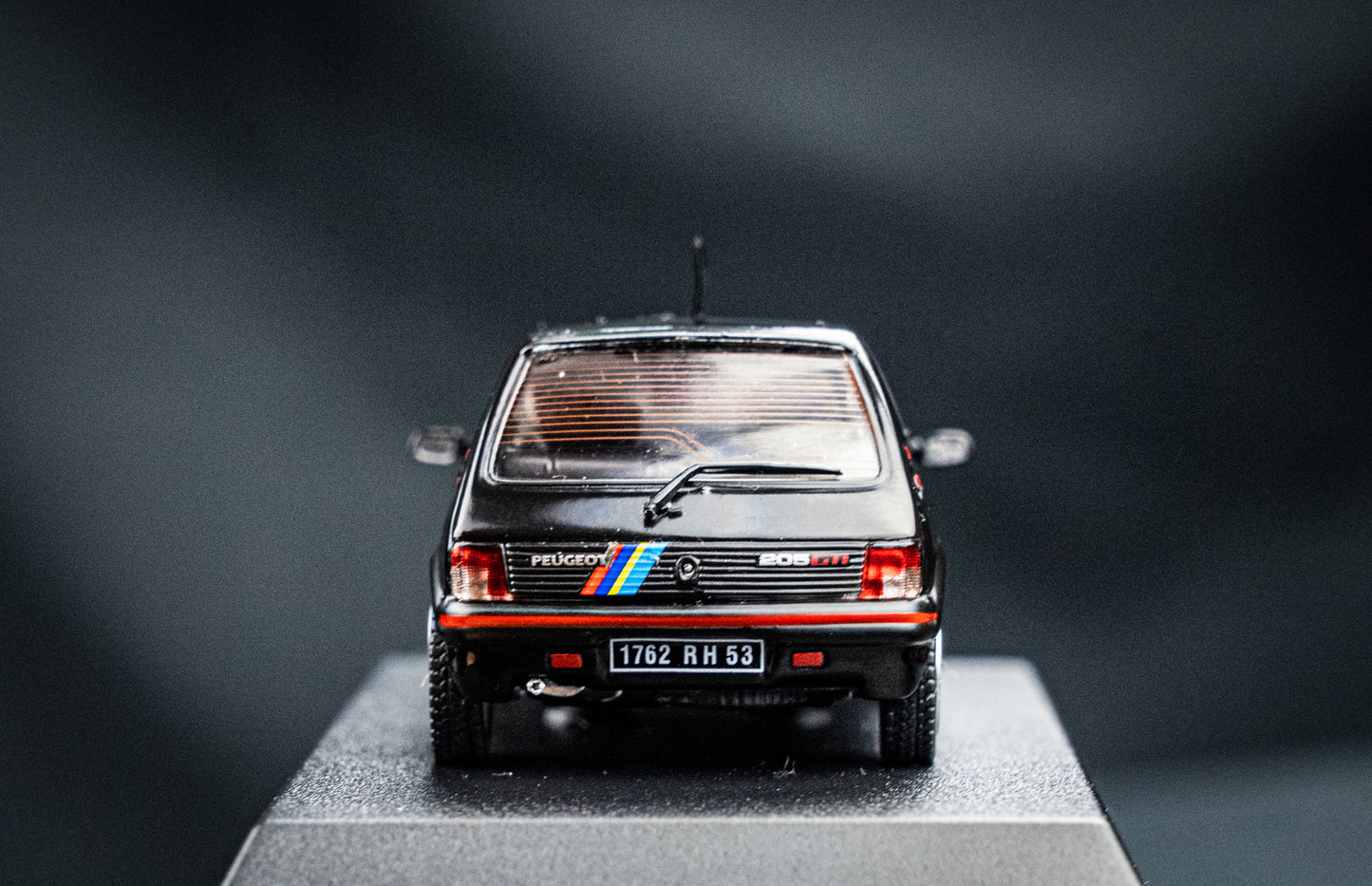 Peugeot 205 GTI 1.9 BJ 1992 black with PTS Deko  Norev 1:43