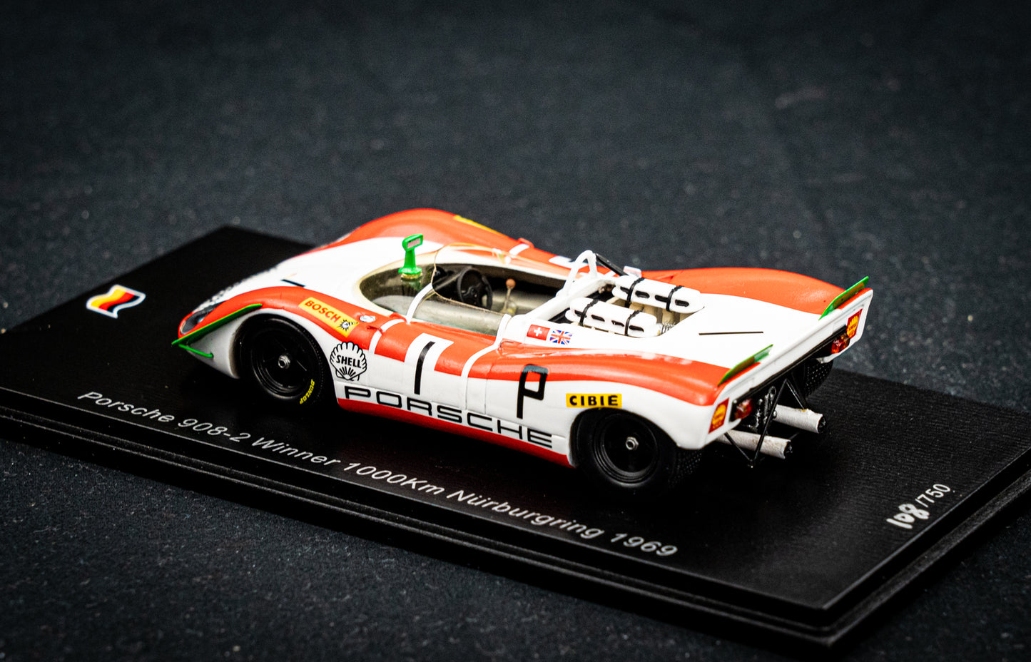 Porsche 908-2 #1 lim. 500 Stk. J. Siffert / B. Redman - Winner 1000km Nürburgring 1969 - Spark 1:43