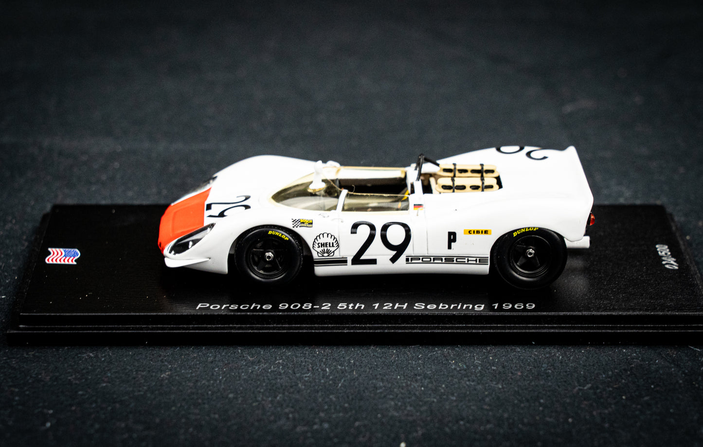 Porsche 908-2 #29 lim. 500 Stk. G. Mitter / U. Schütz - 5th 12h Sebring 1969 - Spark 1:43