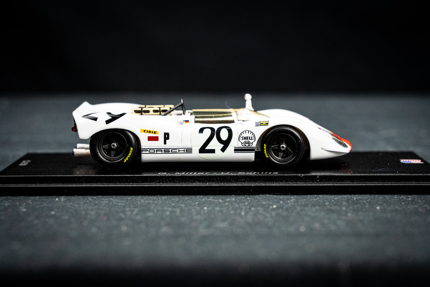 Porsche 908-2 #29 lim. 500 Stk. G. Mitter / U. Schütz - 5th 12h Sebring 1969 - Spark 1:43